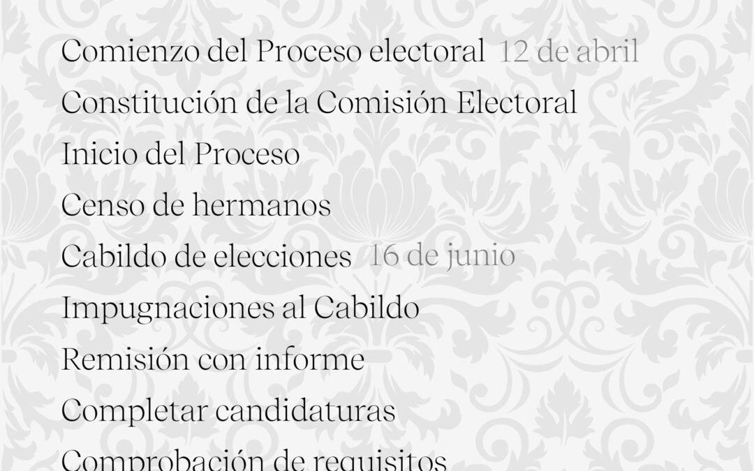 Calendario Proceso Electoral