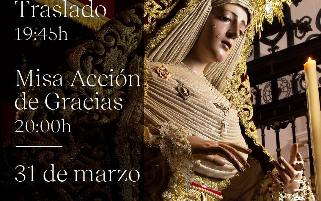 TRASLADO DE VUELTA Y MISA ACCIÓN DE GRACIAS