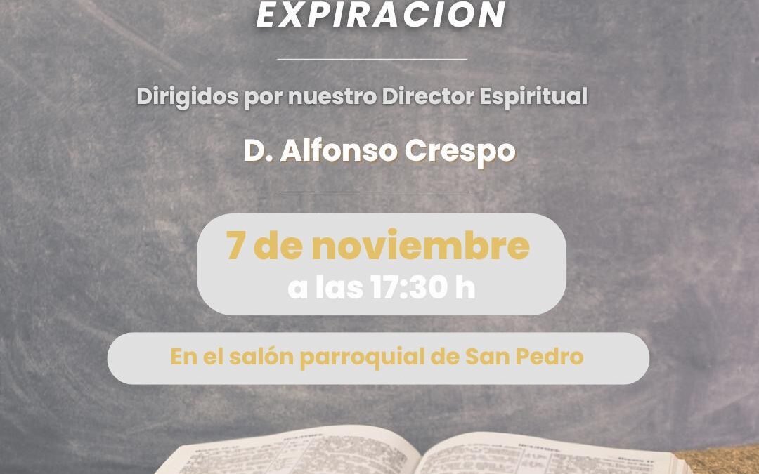 SUSPENDIDA LA CHARLA DE «ENCUENTROS DE LA EXPIRACIÓN»